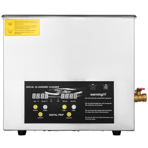10L ultralydsrenser med varmelegeme, timer, 40kHz