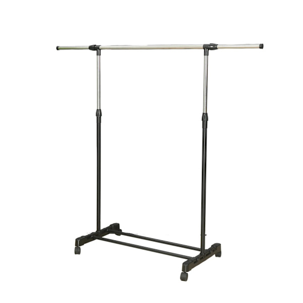 Herzberg HG-03268: Justerbar enkeltstang, rullende tøjstativ