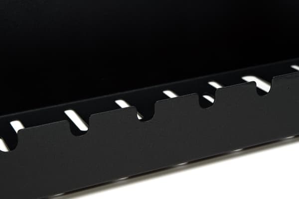 Kabelorganiseringshylde, under skrivebord, sort, 50 cm