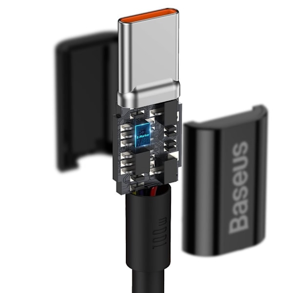 Superior USB-C kabel USB-C Quick Charge FCP 100W 5A 20V 1m sort