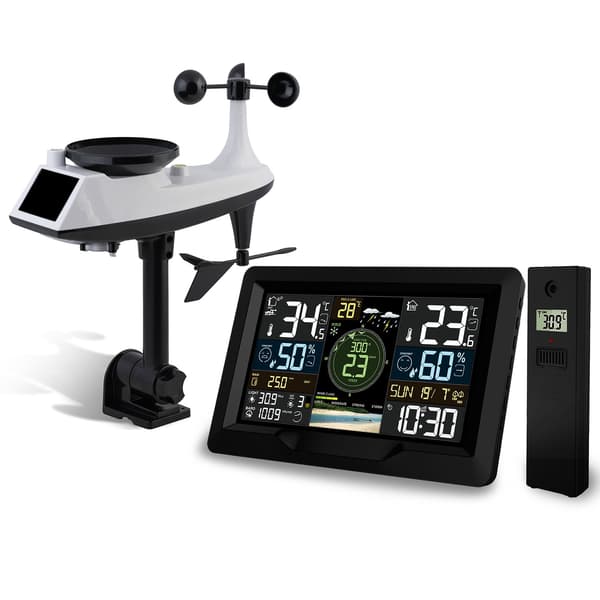 Vejrstation med vind- og regnsensor BD-914 sort
