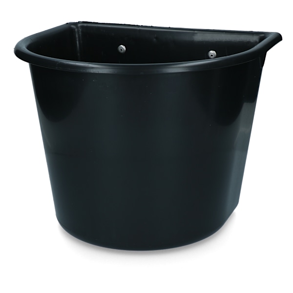 Fodertrug 15 l med kroge sort