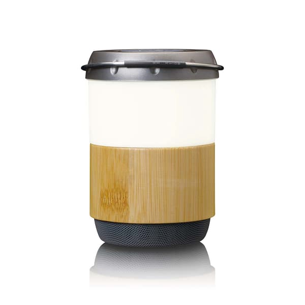 Bluetooth-lykthögtalare, bambu, 40 timmars batteritid, IPX4