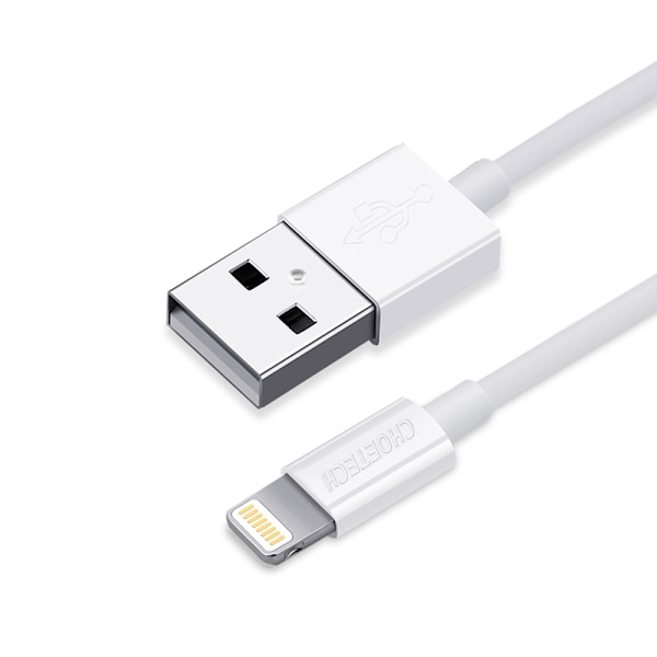 USB-A - Lightning MFI -kaapeli 1,8 m sertifioitu valkoinen