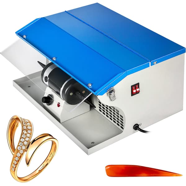 Smyckespoleringsmaskin, 200W med ljus, dammuppsamlare