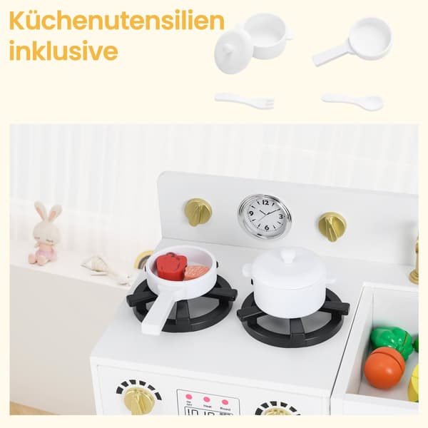 Trälekkök för barn med diskho och ismaskin
