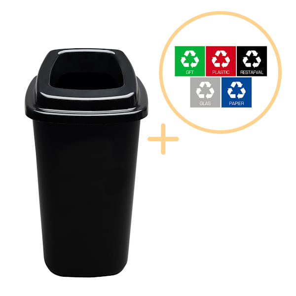 Plafor - Sort Bin 45L - Återvinning - Svart