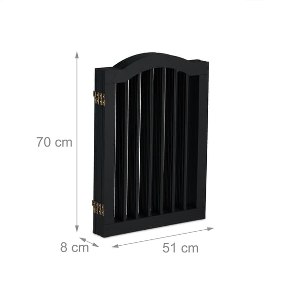 Sort sikkerhedslåge 70 cm