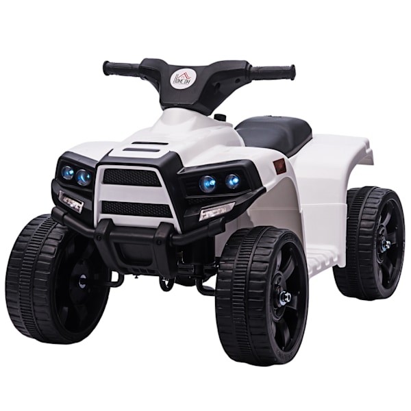 Mini Elektrisk Quad Elektrisk ATV Barnevogn Elektrisk Motorcykel med 2 Forlygter Elektrisk Quad Beach Car Form PP Stål Sort+Hvid