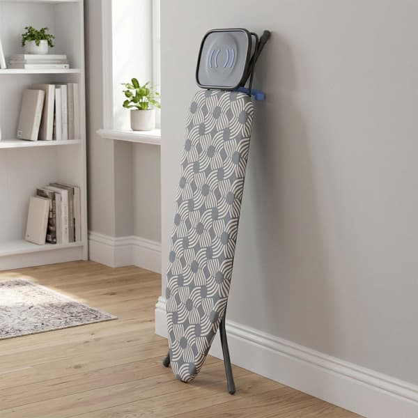 Höjdjusterbar strykbräda, 122x38 cm, strykjärnsstöd
