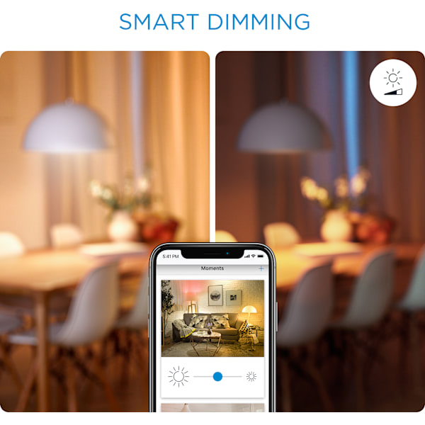 WiZ smart lampe, E14, RGBW - alle farver og nuancer af hvidt lys, Wi-Fi, 470 lm