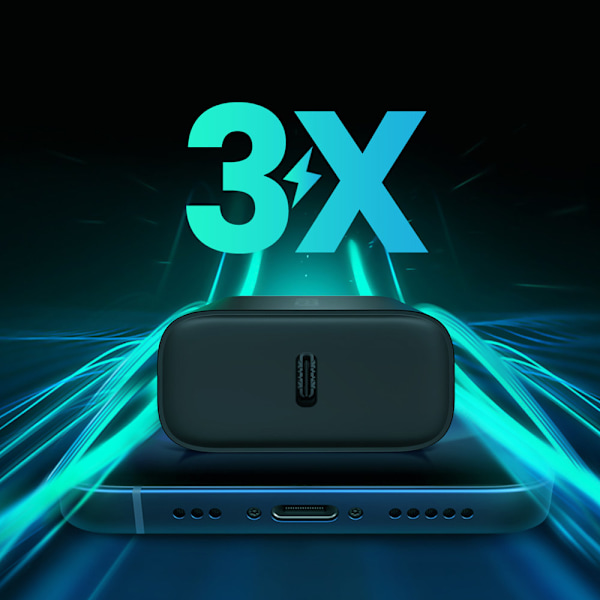 USB-C 20W Power Delivery telefonladdare, svart