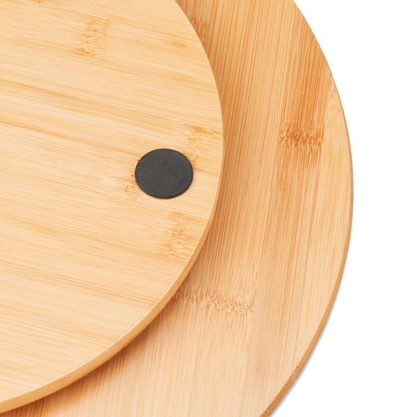 Bambu skivspelare – 360° roterande serveringsbricka