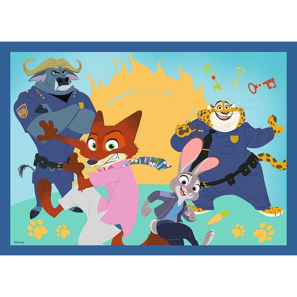 Disney Zootropolis 4-i-1-pusselset, 35-70 bitar