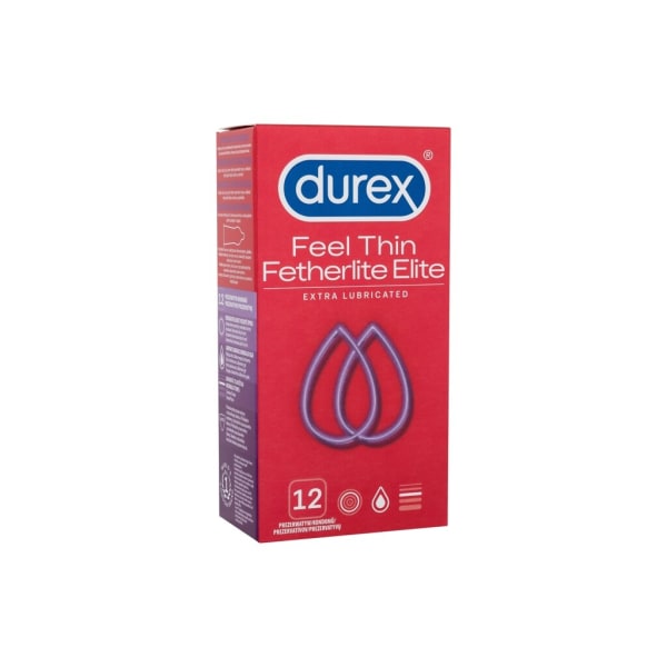 Durex - Feel Thin Extra Lubricated - For Men, 12 pc