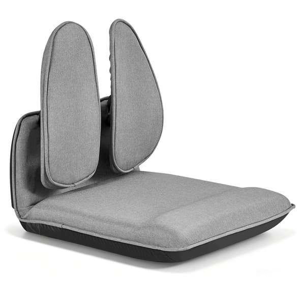 Sammenklappelig gulvstol, 5-positioner, ergonomisk ryglæn, linned