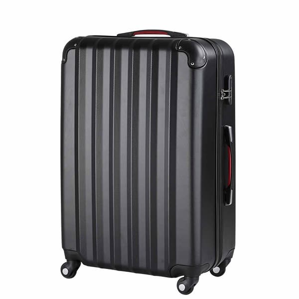Hård kuffert, sort, 90 l, ABS-plast, 360 hjul