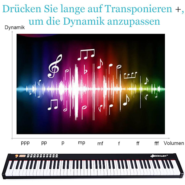 88-tangenters digitalpiano keyboard elektronisk piano keyboard väska
