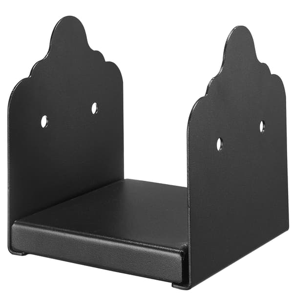 6x6 stolpfästen, 2-pack kolstål, svarta
