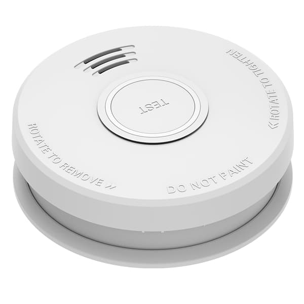 Røgalarm med fotoelektrisk sensor, 1 års batteri, 2-pak
