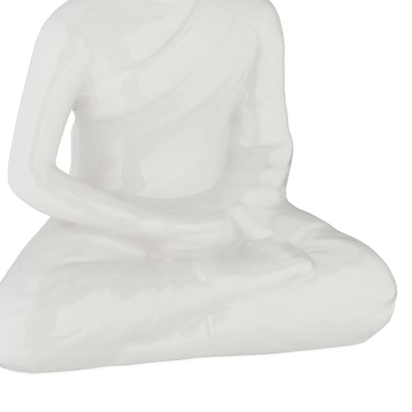 Vit Buddhafigur 17 cm