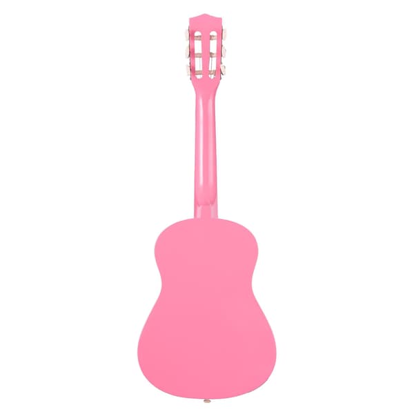 Klassisk gitarr 30 tum, nylonsträngar startpaket, rosa