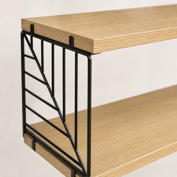 Väggmonterade MDF-hyllor, 3 delar, olika storlekar