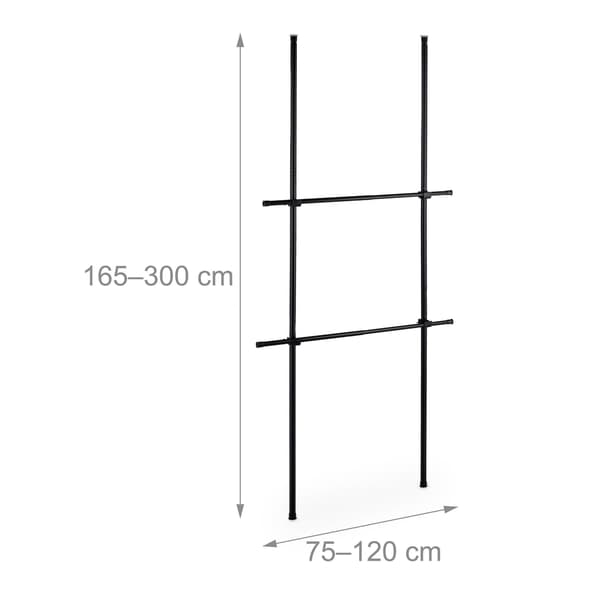 Teleskopiskt garderobssystem, justerbart 165–300 cm