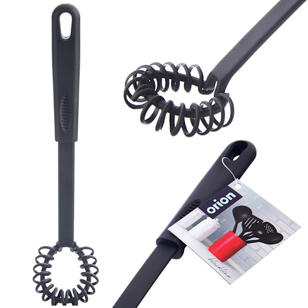 Spiralpisker sort BLACKLINE 28 cm