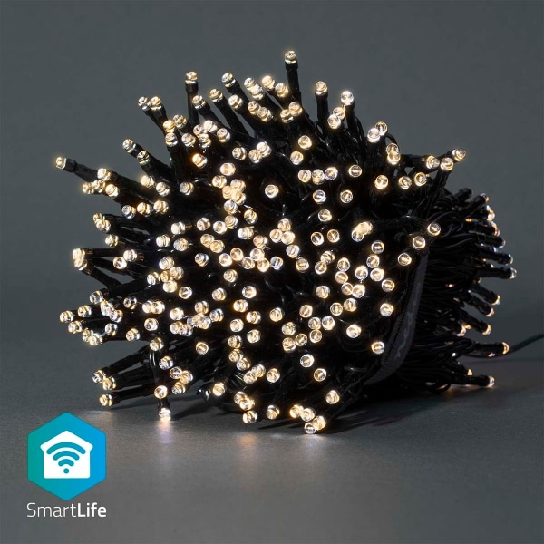 SmartLife Julbelysning | Sträng | Wi-Fi | Varm Vit | 400 LED's | 20.0 m | Android™ / IOS Vit