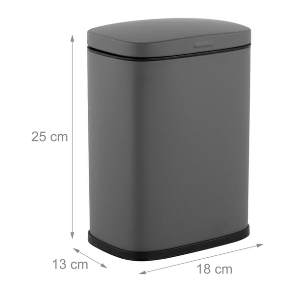 Väggmonterad soptunna för badrum, 3 l, mjukstängande lock