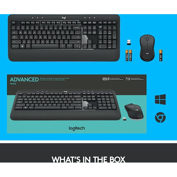 Logitech MK540 Advanced - tastatur og mus