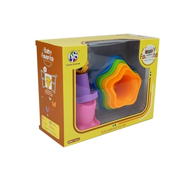 **Rainbow Pyramid Cups: Säker, färgglad och utvecklande leksak**