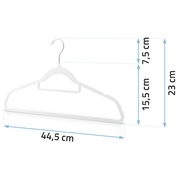 Velour klädhängare 20 st MS-859 Massido