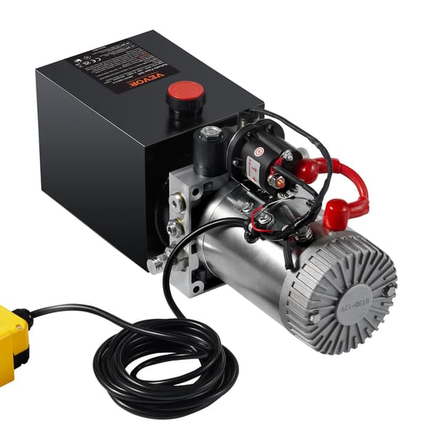 12V hydraulpumpaggregat, enkelverkande, 4-liters