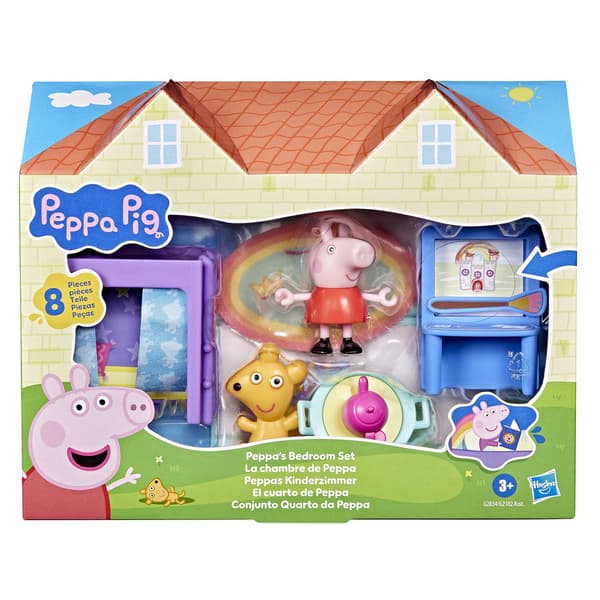 Peppa Pig 3 tuuman leikkisetti Peppas-makuuhuone