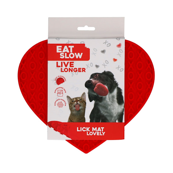 Syö Slow Live Longer Lick Mat Lovely Red