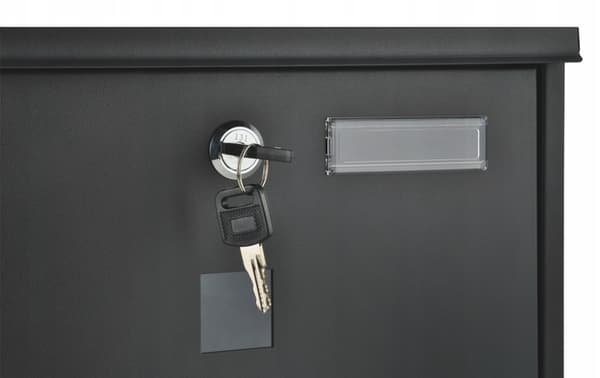 Postkasse af stål Postkasse antracit med lås
