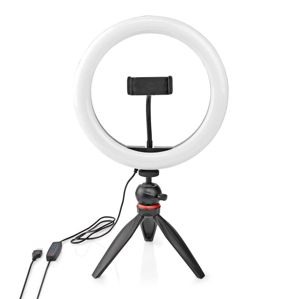 Ringlys | 10 inch | 120 LED's | 2700 - 6700 K | Stativ | Sort