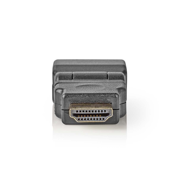 HDMI™ Adapter | HDMI™ Stik | HDMI™ Hun | Guldplateret | Swivel | ABS | Sort | 1 stk. | Konvolut