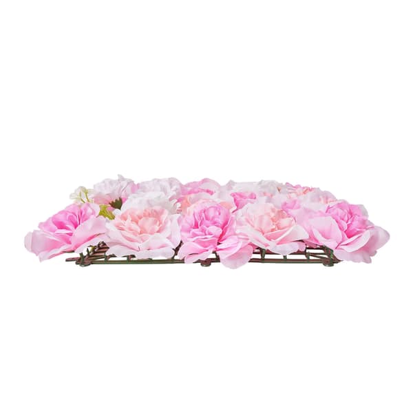 3D-väggpaneler med blommor, 12-pack 15x15 tum, rosa PE