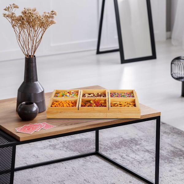 Snackskål med serveringsbricka