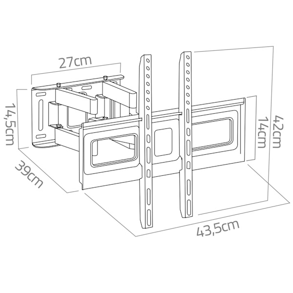 TV-teline 32-80 tuumaa Humberg 70 kg