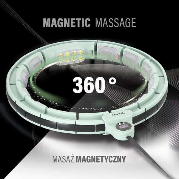 Grön magnetviktad hula-båge med disk