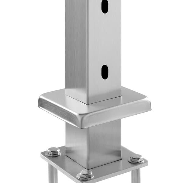 Kabelgelænderstolpe, 42x2x2 tommer, 30 huller, 304 rustfrit stål