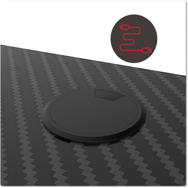 Elektrisk gamingbord, højdejusterbart, sort, 120 cm