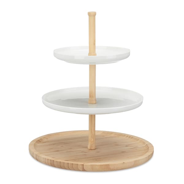 Etagere Bambus og keramik