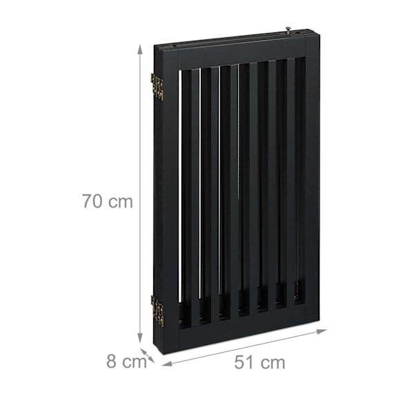Musta turvaportti ovella 70 cm
