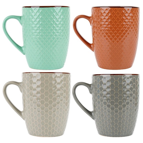 Keramiske krus 400 ml 4 stk.