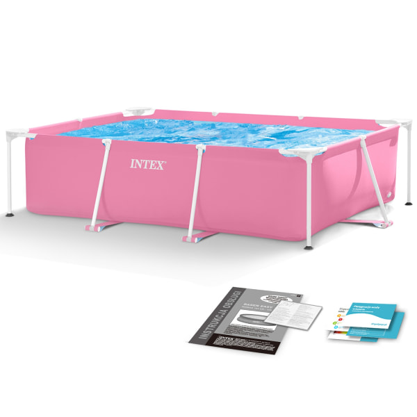 Stor rektangulær ramme havepool 220 x 150 cm INTEX 28266
